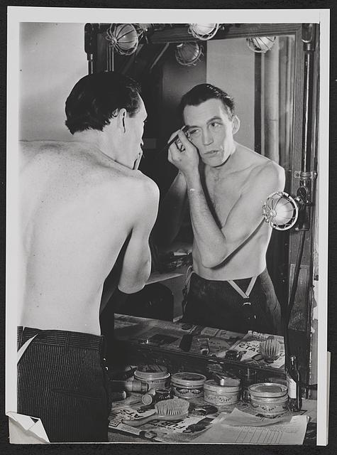 Actor preparing for a Federal Theatre Project role
