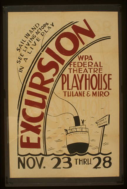 WPA Federal Theatre "Excursion" poster