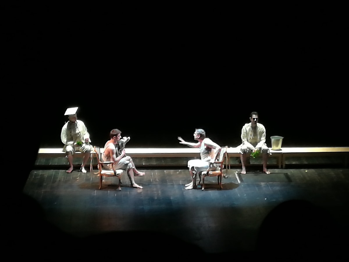 Actors performing on stage